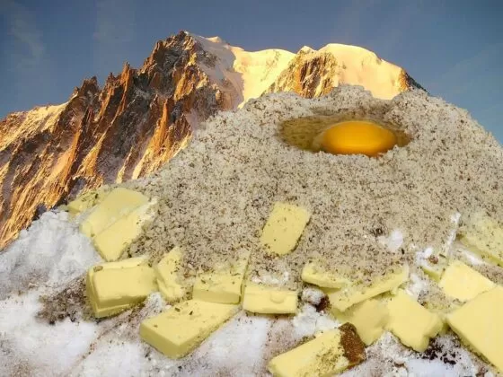 High Altitude Baking Ingredients Eggs Butter and Flour