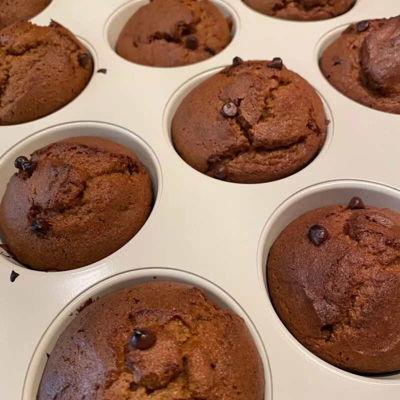 Trader Joe's Gluten Free Pumpkin Bread and Muffin Mix - Cooked Muffins Close Up