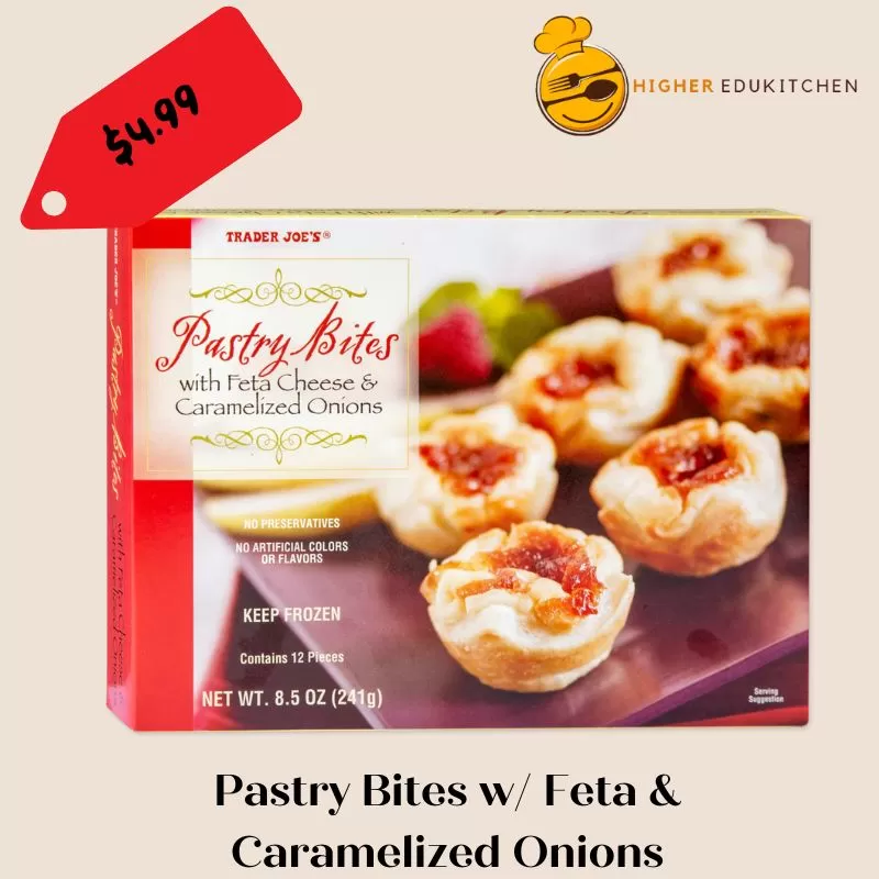 Trader Joes Pastry Bites with Feta and Caramelized Onions