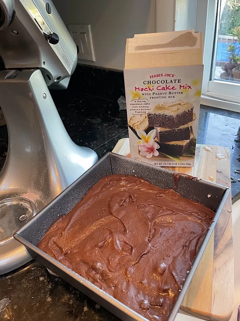 Trader Joe's Chocolate Mochi Cake Mix Before Cooking