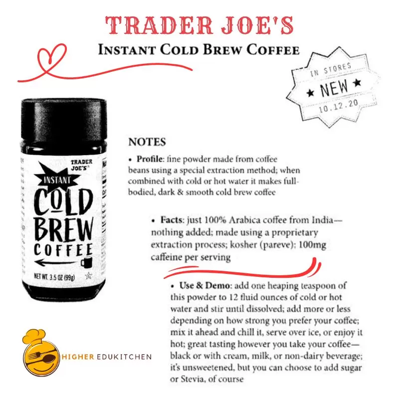 How Much Caffeine in Trader Joe's Instant Cold Brew