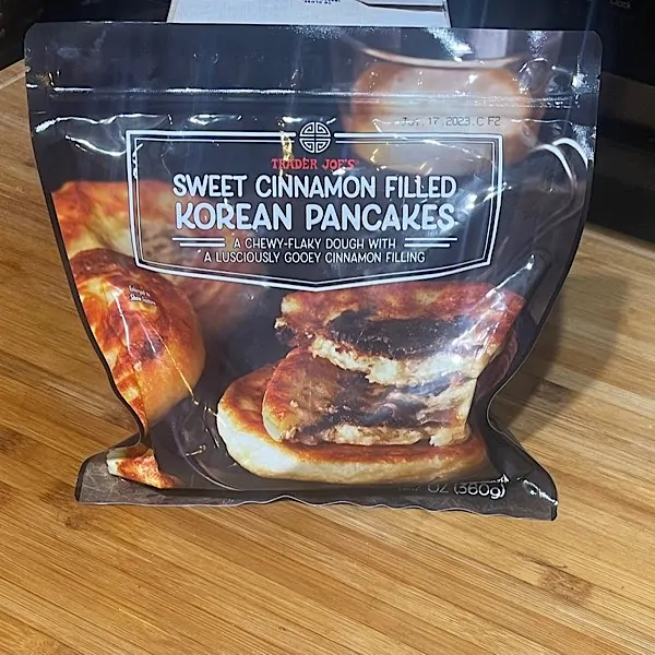 Trader Joe's Sweet Cinnamon Filled Korean Pancakes Package