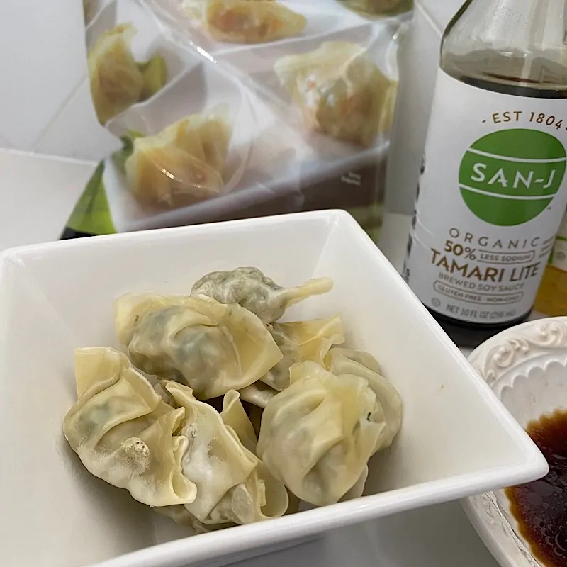 Trader Joes Chicken Cilantro Mini Wontons Cooked